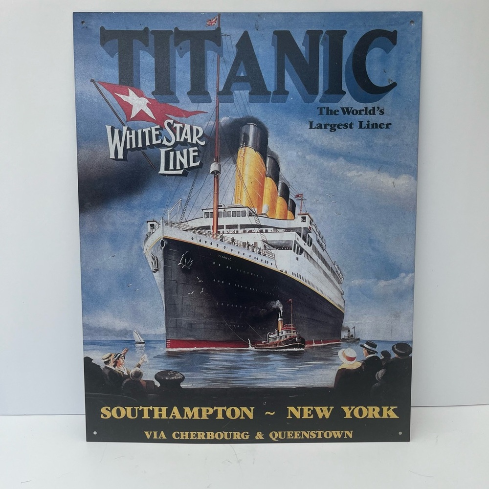 Titanic White Star Line Metal Sign